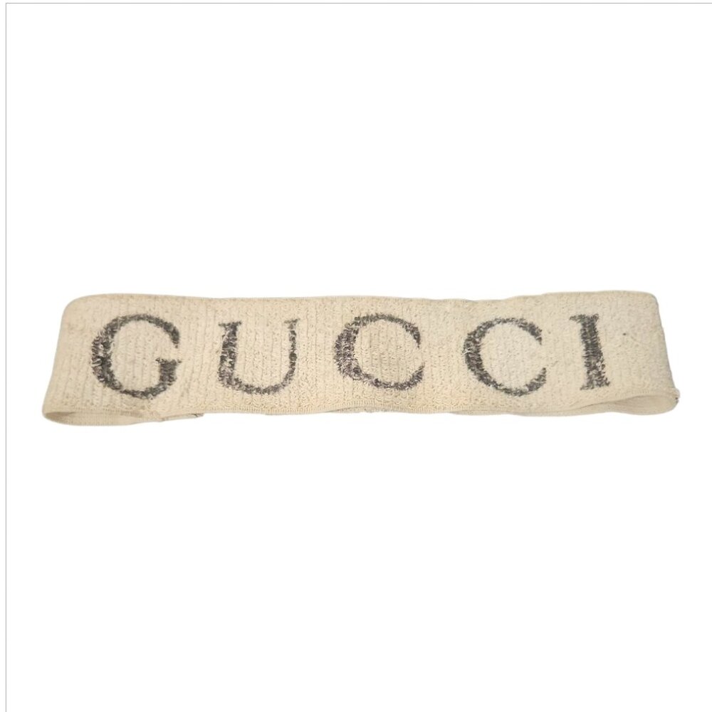 GUCCI | Elasticated Woven Workout Headband in Ivory